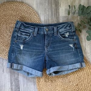 Silver Jean Co. Boyfriend Denim Shorts Size 26, 4